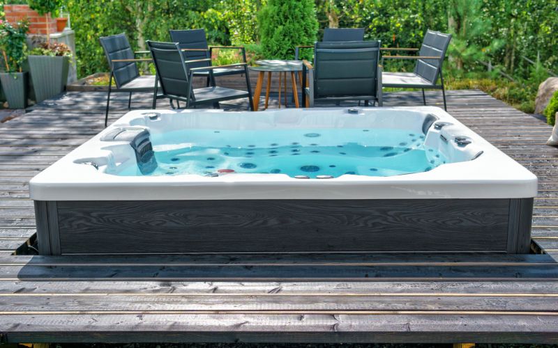 Hot Tub on a Custom Deck