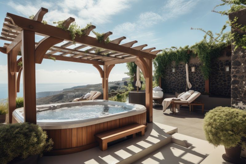 Hot Tub in Garden Setting